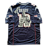 "Tom Brady" Collage auf Replica New England Patriots Trikot