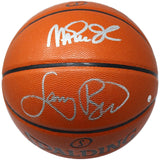 Magic Johnson & Larry Bird<br>Original signierter NBA I/O Basketball