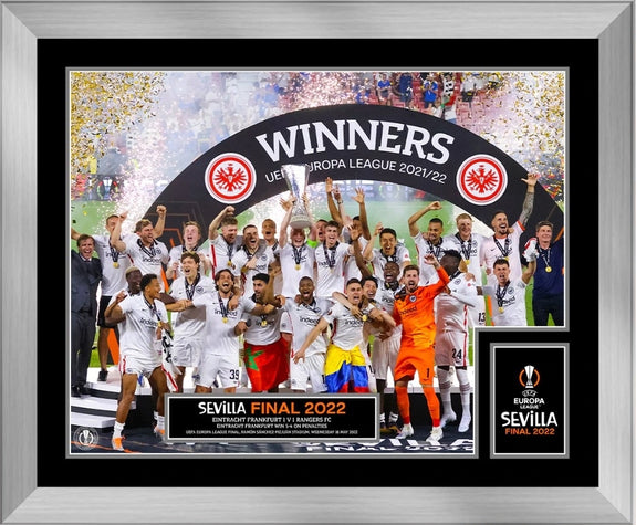 Eintracht Frankfurt<br>Europa League Sieger 2022<br>Gerahmtes Foto<br>56 x 47 cm