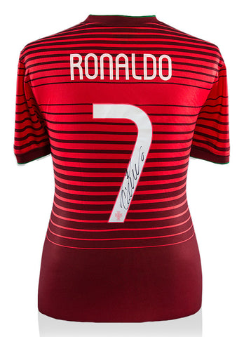 Cristiano Ronaldo <br>Original signiertes Portugal Heimtrikot 2014