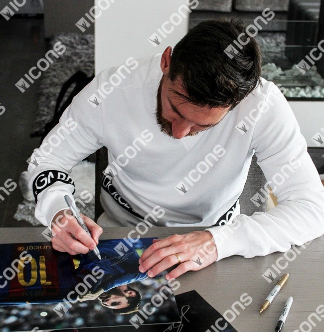 Lionel Messi Fc Barcelona Signiertes Foto „iconic Classico Celebration“ 30 X 40 Cm 4479