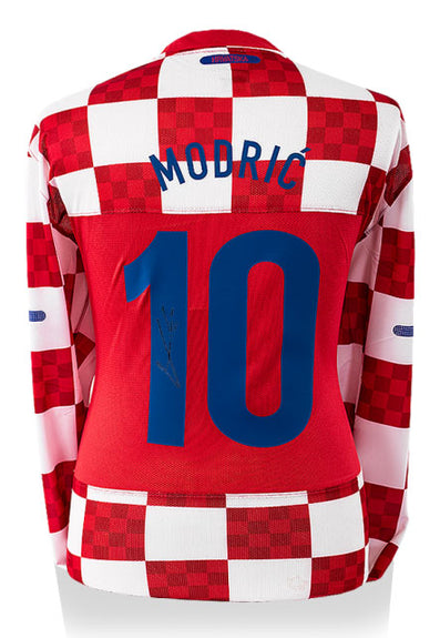 Luka Modric <br>Kroatien <br>Original signiertes Nationaltrikot 2010