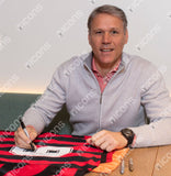 Marco van Basten <br>AC Mailand <br>Original signiertes Retro-Heimtrikot
